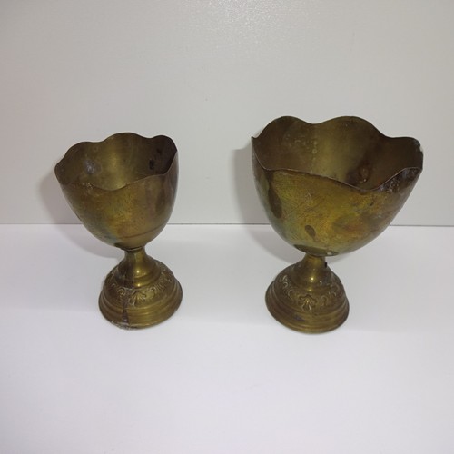 Deko alte kelche aus messing - aus,