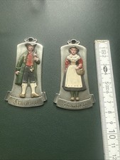 2 Stück Kühn Zinn Anhänger