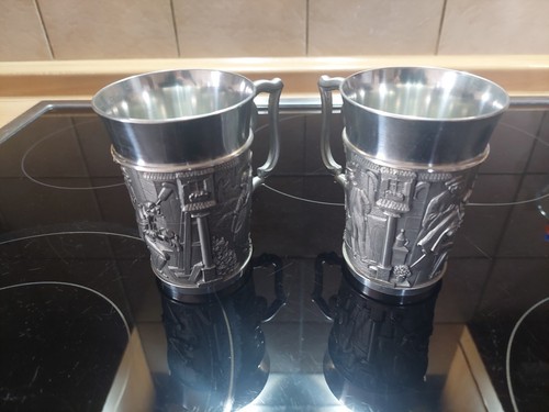 Feine zinnbecher mit motiv - zinnbecher,