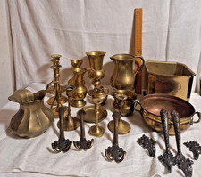 24 tlg. Messing Konvolut 7,8